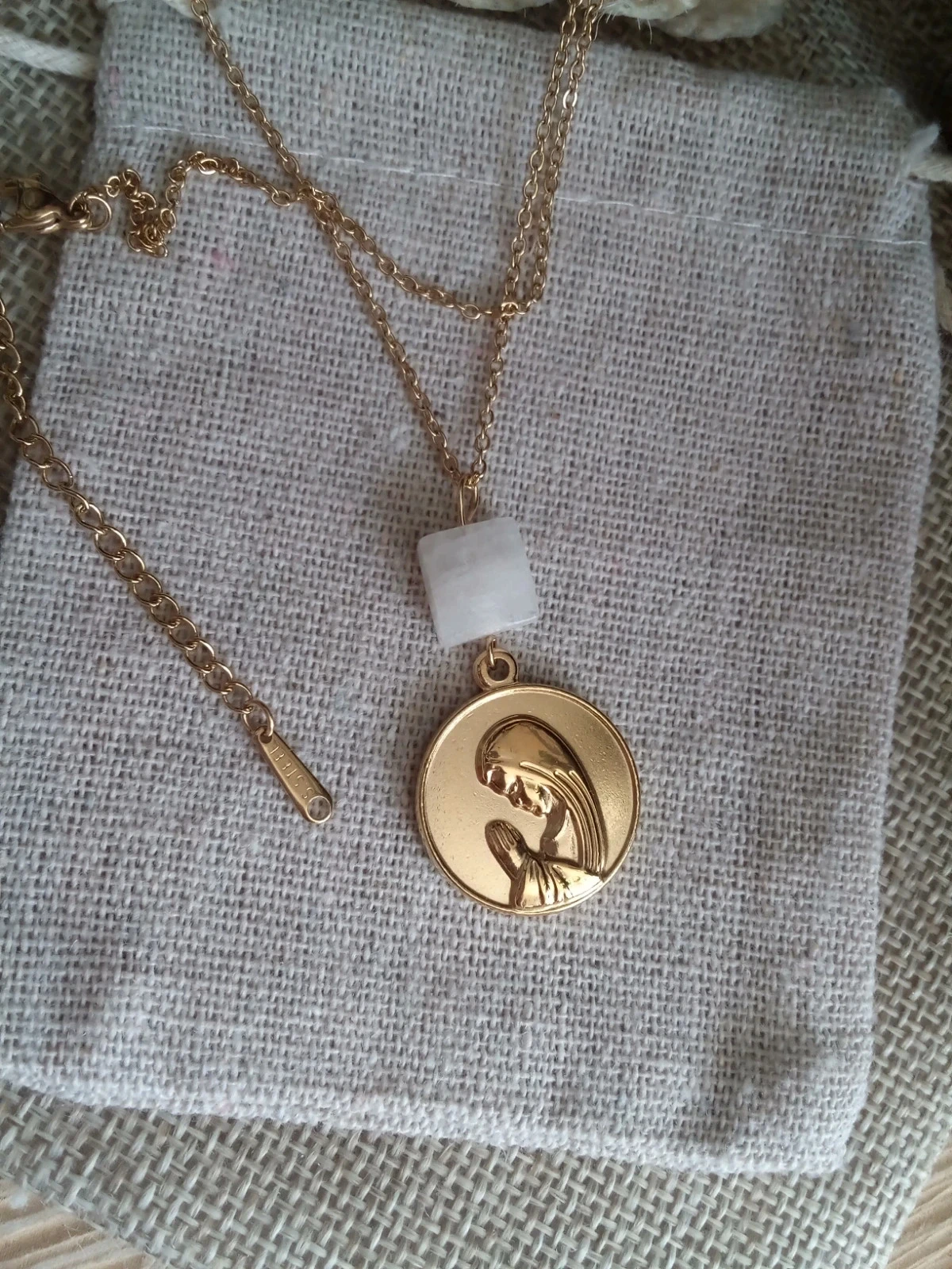 Saint Virgin and Moonstone Necklace – photo 3